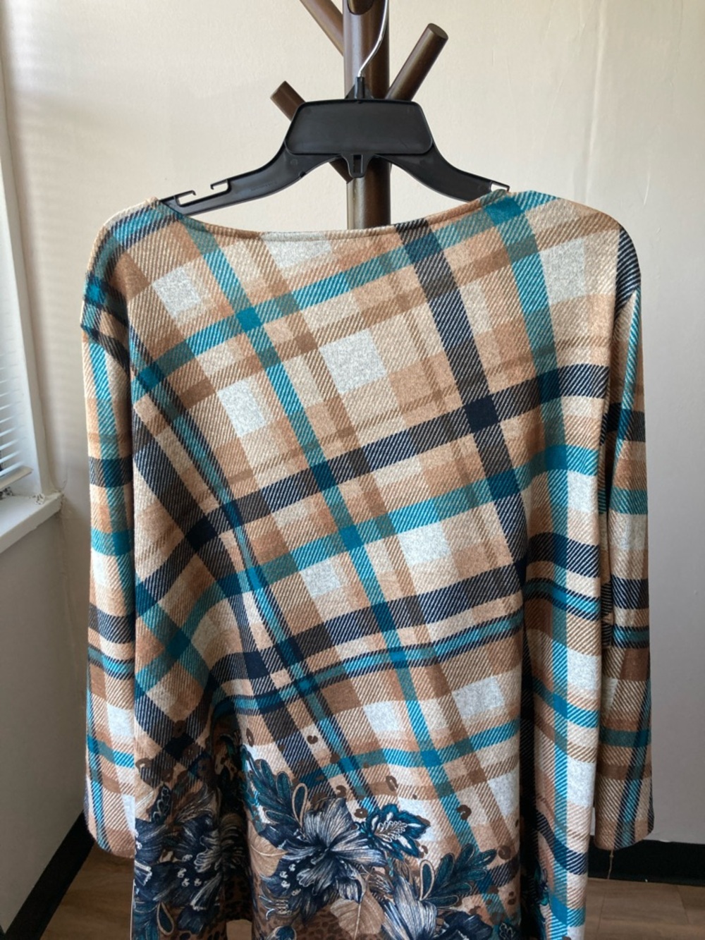 Ruby Rd plaid print floral print top casual business casual 2X - Picture 9 of 17